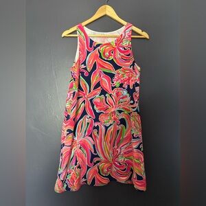 LILLY PULITZER 100% Silk Sleeveless Printed Jackie Mini Dress EUC Size XSmall